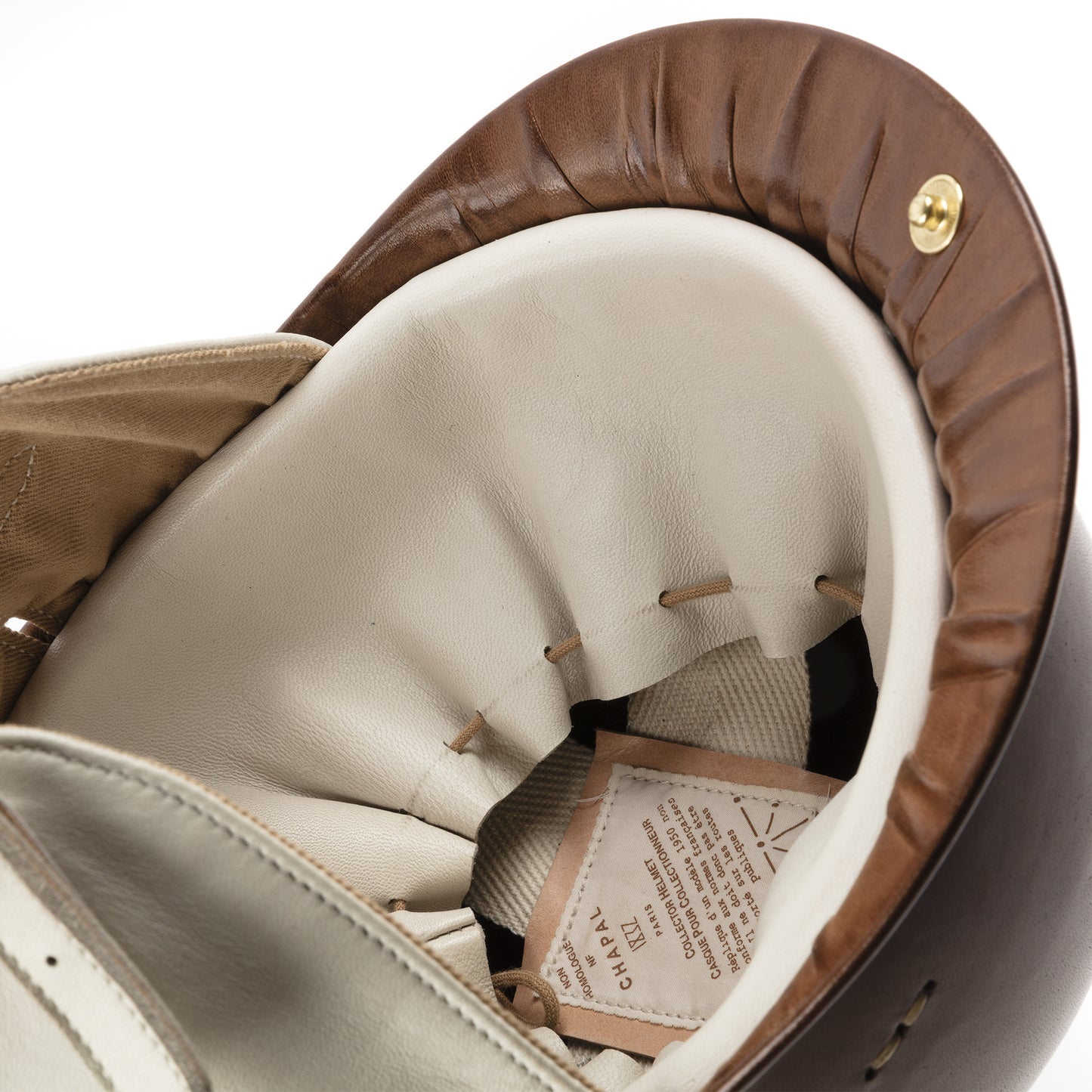 1950 Helmet - Leather covered