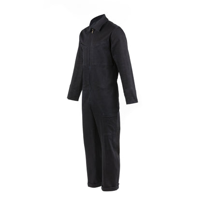 Black Cotton Overall - Dyed Denim Canvas