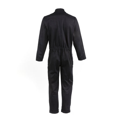 Black Cotton Overall - Dyed Denim Canvas